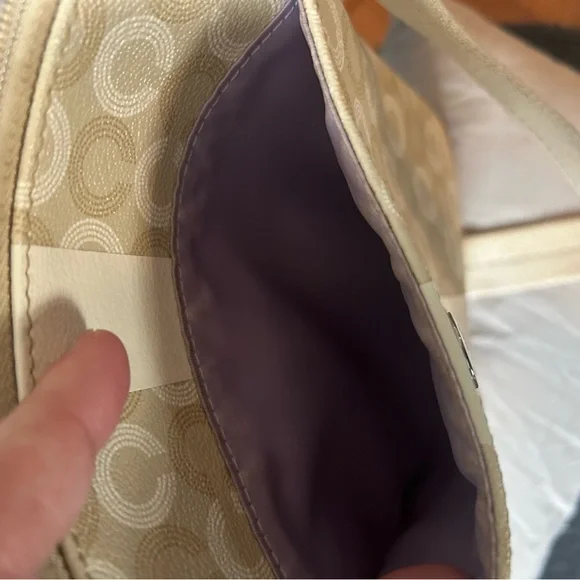 Vintage Coach Signature Stripe Crossbody Ivory Stripe Swingpack - Picture 8 of 11